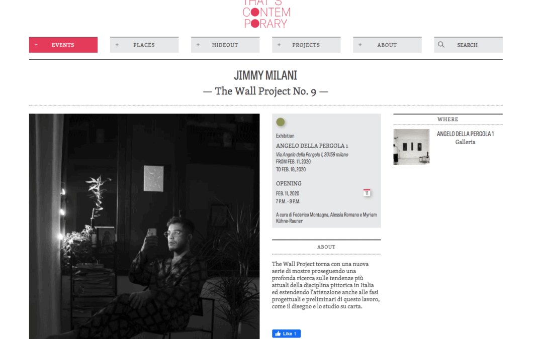 “THE WALL” Project N.9 – Jimmy Milani